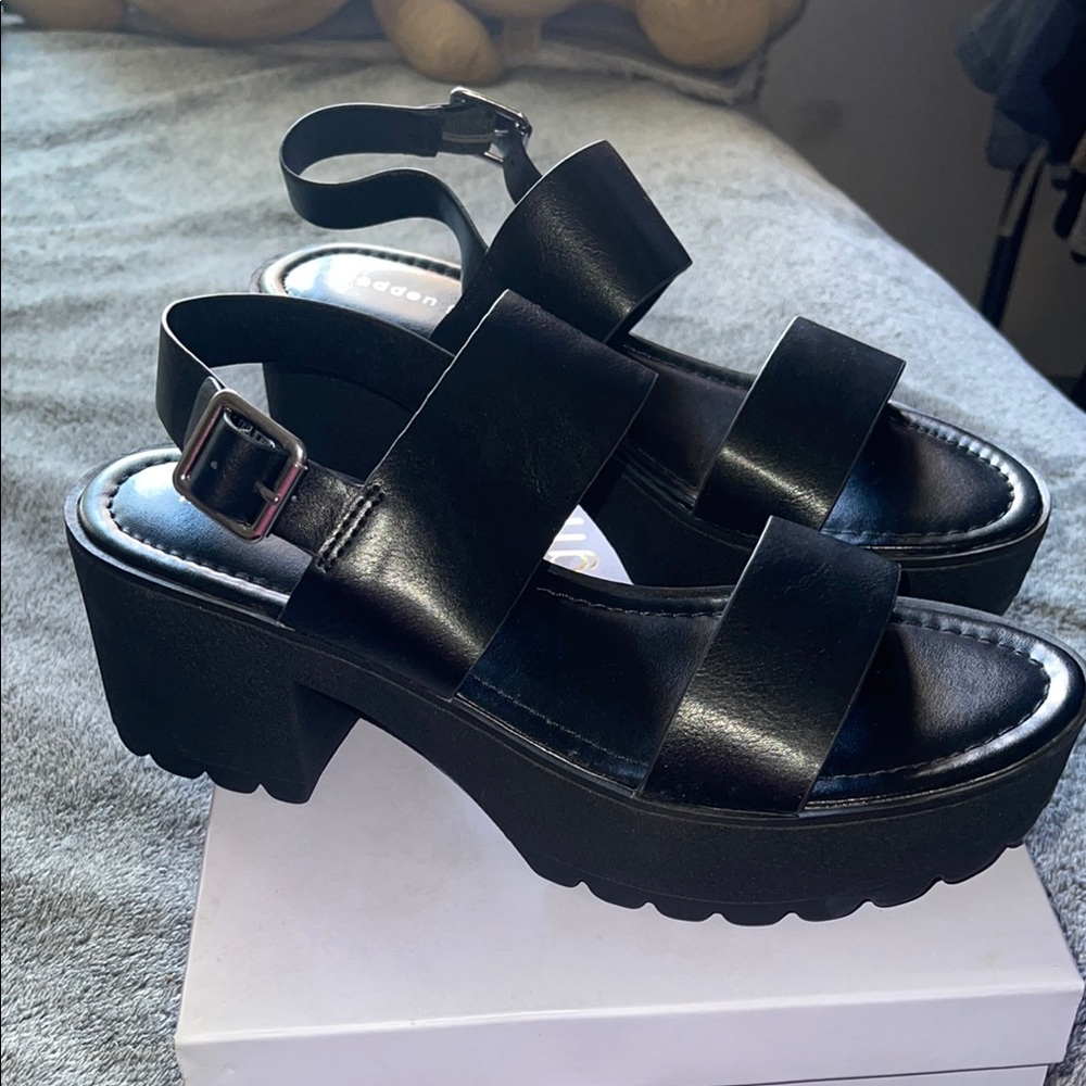 Madden Girl Black Platform Sandals